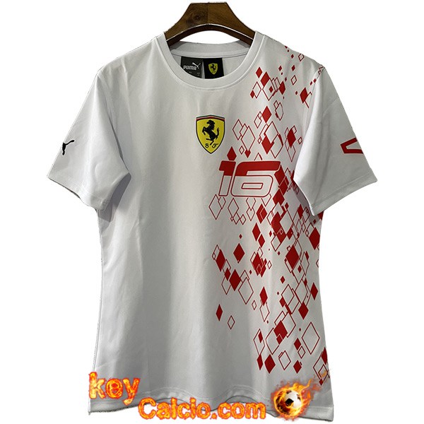 Numeri Numeri Maglietta F Scuderia Ferrari Team Bianco