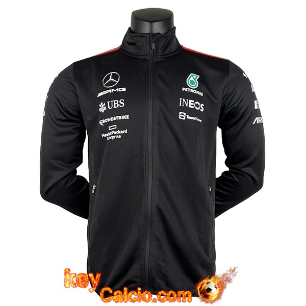 Vendita Nuova Giacca F1 Mercedes Benz Team Nero 2023