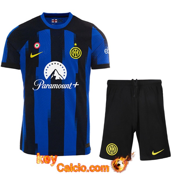 Personalizzare Numeri Kit Maglia Inter Milan Prima + Pantaloncini 2023/2024