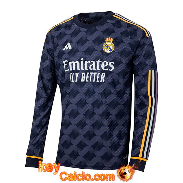 Siti Per Le Nuove Maglie Calcio Real Madrid Seconda Manica Lunga 2023/2024